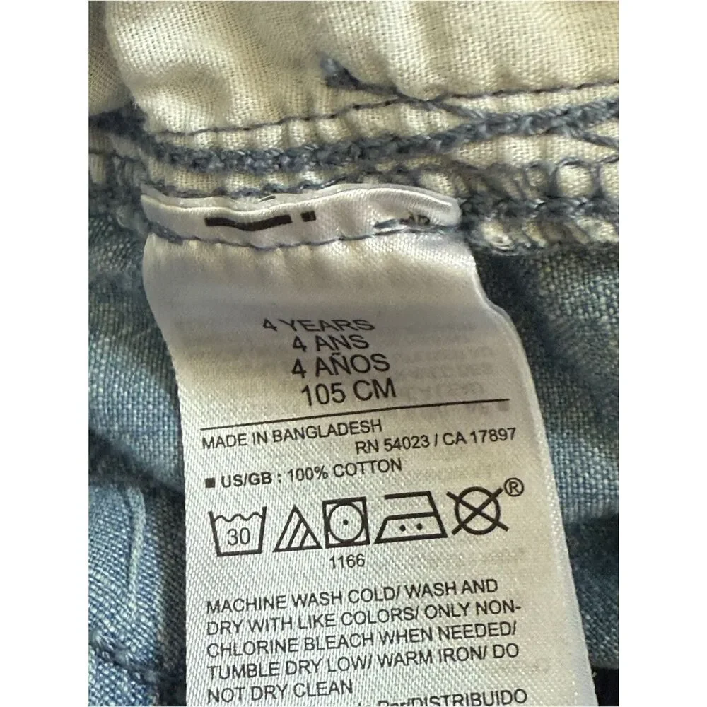 GAP Baby Elastic Waist Pull On Cotton Shorts 4 Years